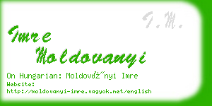 imre moldovanyi business card